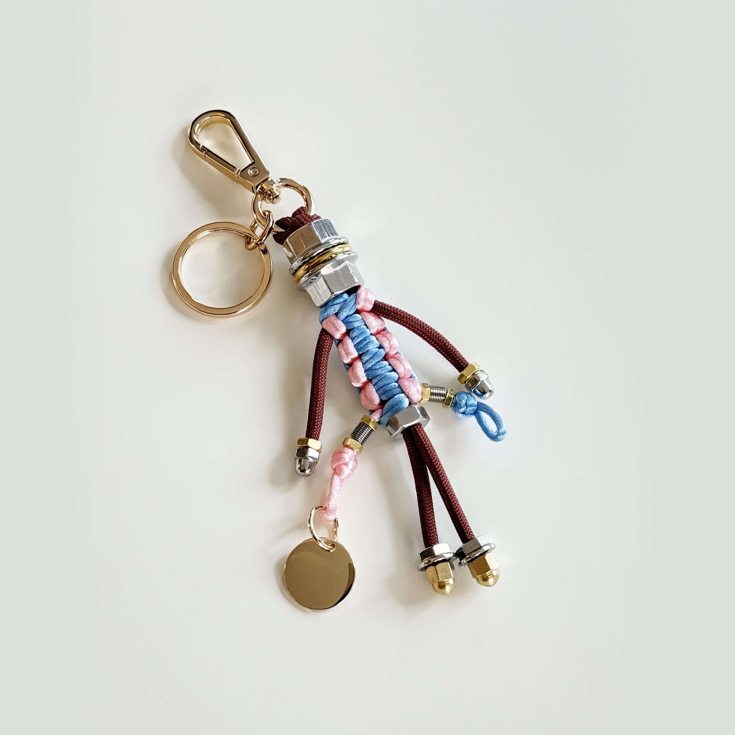 Robo punk bag charm in brown