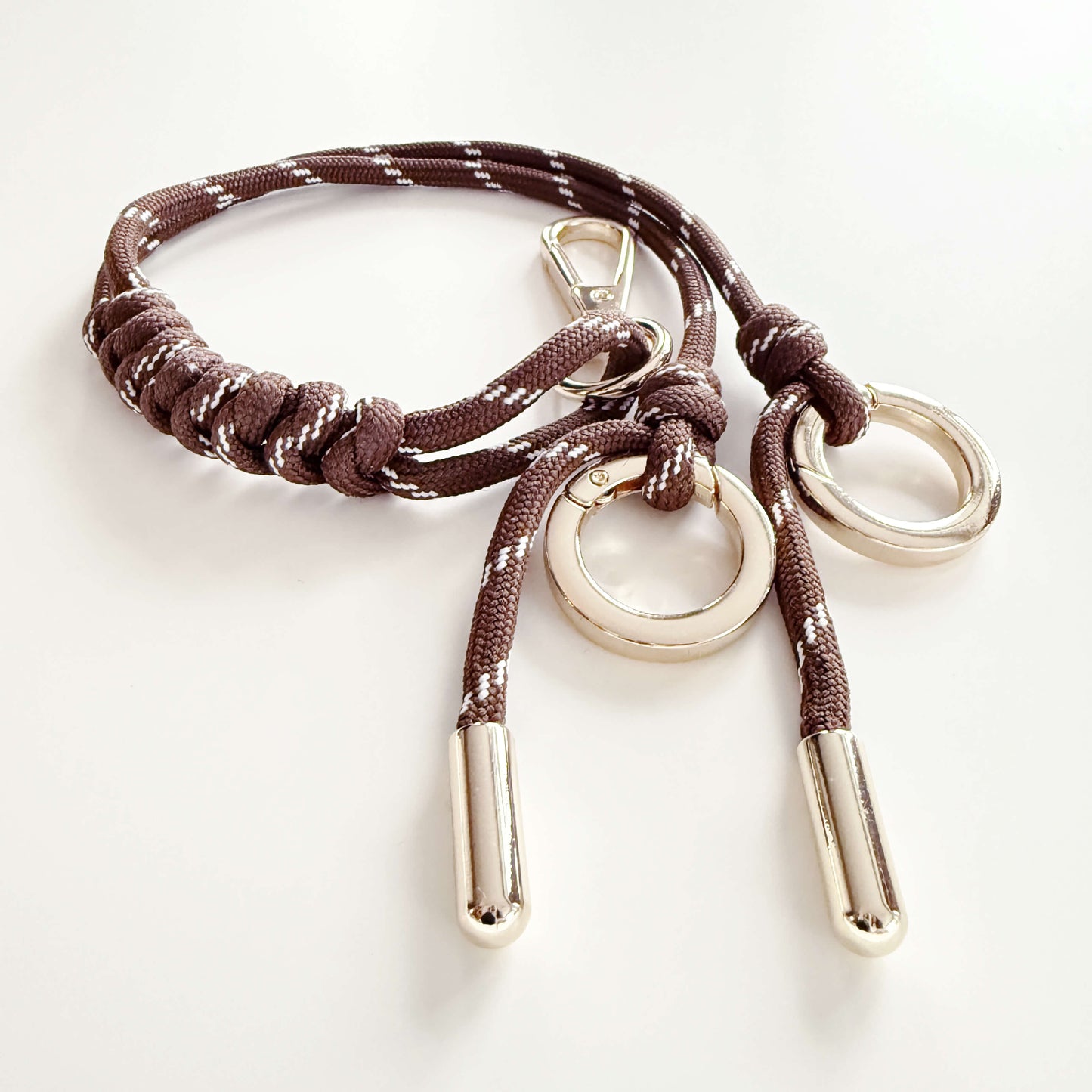 Charm and keychain in brown