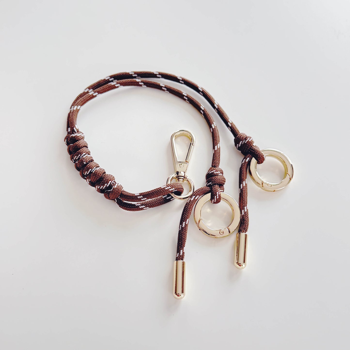 Charm and keychain in brown