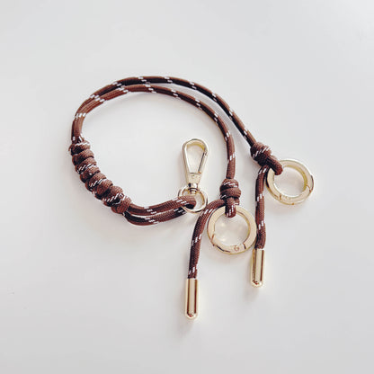 Charm and keychain in brown